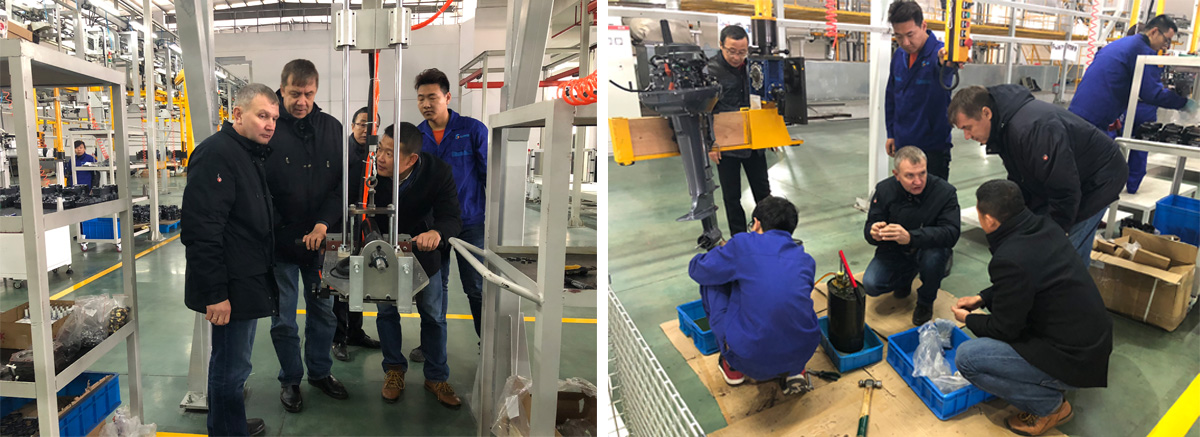 俄羅斯客戶(hù)參觀滄龍航跡工廠